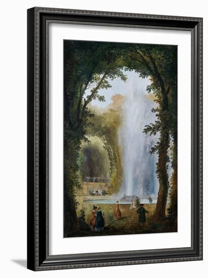 Le Jet D'Eau Du Bosquet Des Muses a Marly-Hubert Robert-Framed Giclee Print