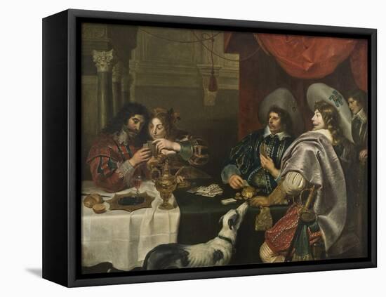 Le Jeu De Carte - the Card Game, by Vos, Cornelis De (1584-1651). Oil on Canvas. Dimension : 171X22-Cornelis de Vos-Framed Premier Image Canvas