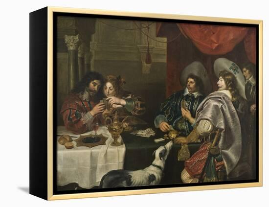 Le Jeu De Carte - the Card Game, by Vos, Cornelis De (1584-1651). Oil on Canvas. Dimension : 171X22-Cornelis de Vos-Framed Premier Image Canvas