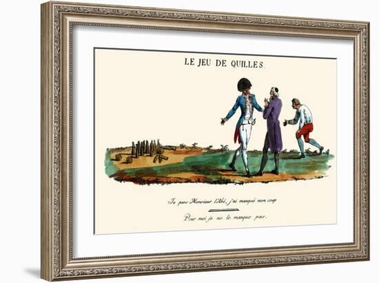 Le Jeu De Quilles-null-Framed Art Print