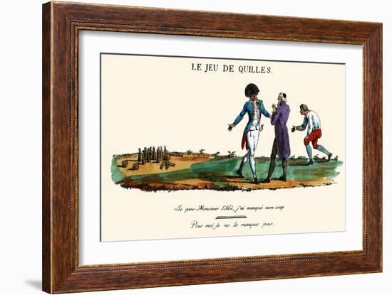 Le Jeu De Quilles-null-Framed Art Print