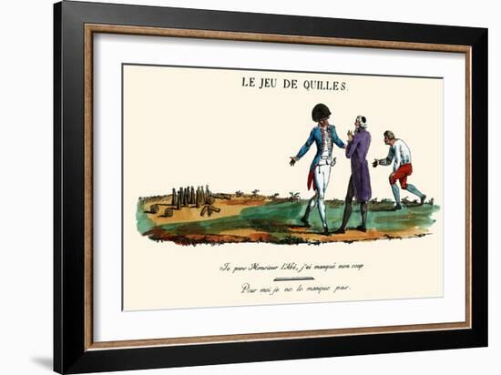Le Jeu De Quilles-null-Framed Art Print