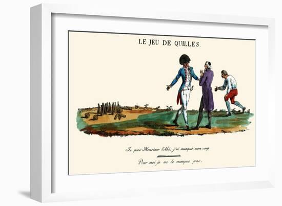 Le Jeu De Quilles-null-Framed Art Print