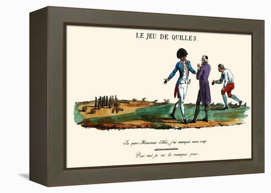 Le Jeu De Quilles-null-Framed Stretched Canvas