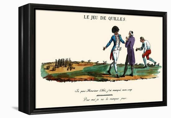 Le Jeu De Quilles-null-Framed Stretched Canvas