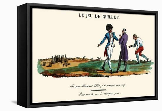 Le Jeu De Quilles-null-Framed Stretched Canvas