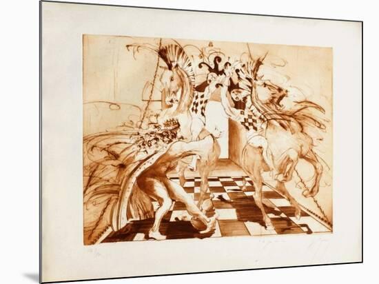 Le jeu du roi-Jean-marie Guiny-Mounted Limited Edition