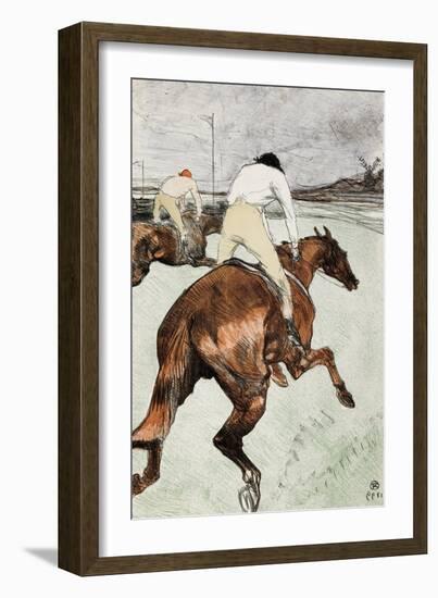 Le Jockey-Henri de Toulouse-Lautrec-Framed Art Print