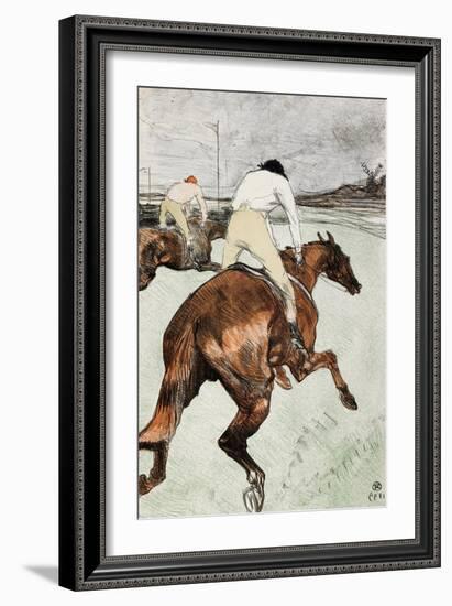 Le Jockey-Henri de Toulouse-Lautrec-Framed Art Print