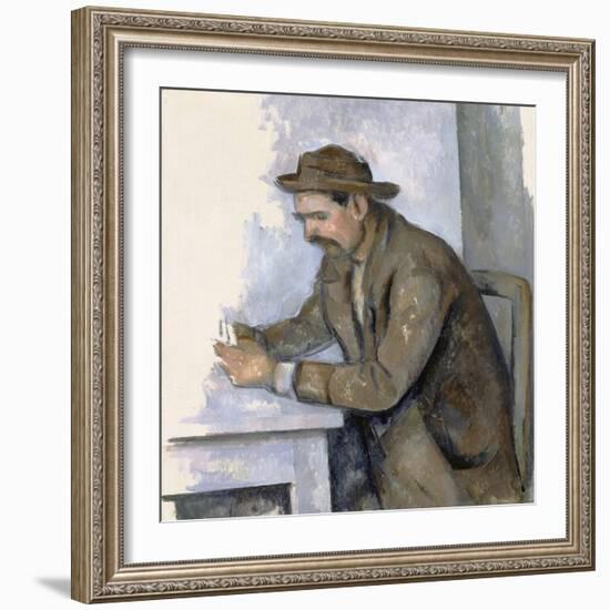 Le Joueur De Cartes (The Cardplayer)-Paul Cézanne-Framed Giclee Print