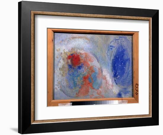 Le Jour Et La Nuit  (Night and Day) Allegorie De La Lumiere Et Des Tenebres. Peinture Au Pastel D'-Odilon Redon-Framed Giclee Print