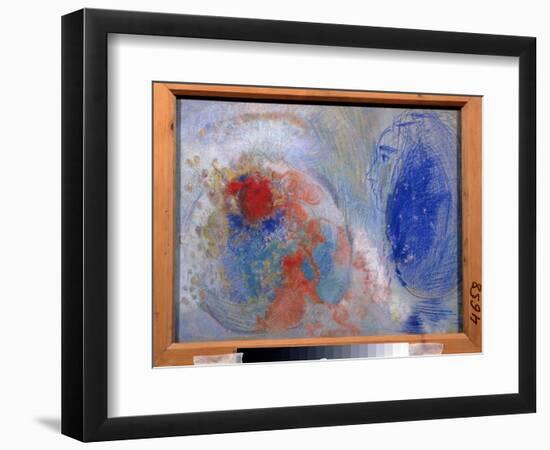 Le Jour Et La Nuit  (Night and Day) Allegorie De La Lumiere Et Des Tenebres. Peinture Au Pastel D'-Odilon Redon-Framed Giclee Print