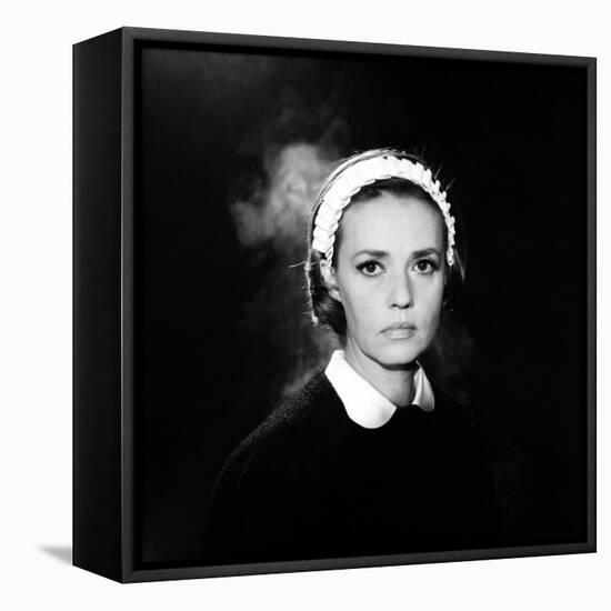 Le journal d'une femme by chambre THE DIARY OF A CHAMBERMAID by LuisBunuel with Jeanne Moreau, 1964-null-Framed Stretched Canvas