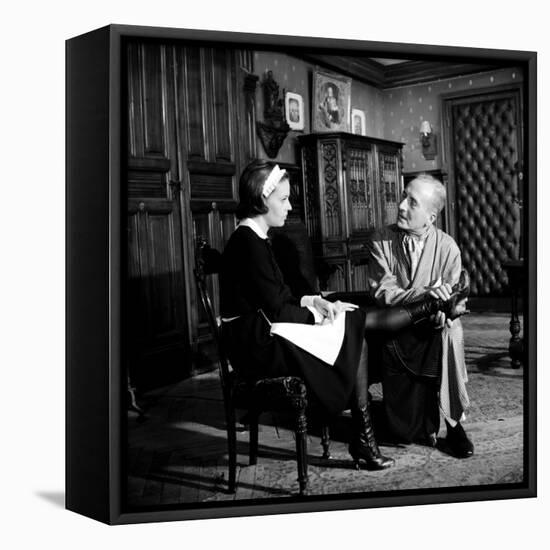 Le journal d'une femme by chambre THE DIARY OF A CHAMBERMAID by LuisBunuel with Jeanne Moreau and J-null-Framed Stretched Canvas