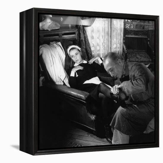 Le journal d'une femme by chambre THE DIARY OF A CHAMBERMAID by LuisBunuel with Jeanne Moreau and J-null-Framed Stretched Canvas