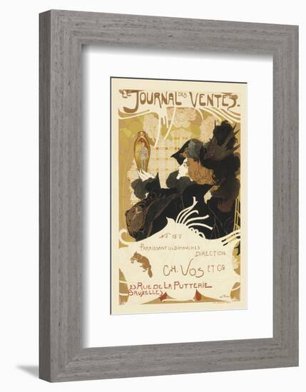 Le Journal Des Ventes (Auction Record)-Georges da Feure-Framed Art Print