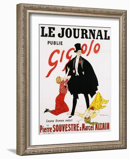 Le Journal Publie Gigolo Poster-null-Framed Giclee Print