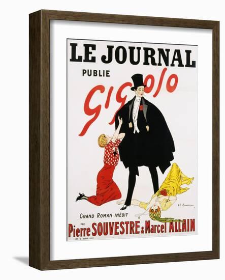 Le Journal Publie Gigolo Poster-null-Framed Giclee Print