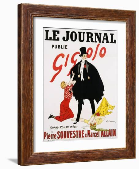 Le Journal Publie Gigolo Poster-null-Framed Giclee Print