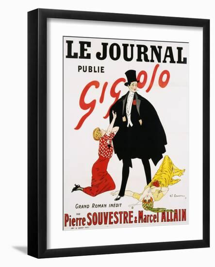 Le Journal Publie Gigolo Poster-null-Framed Giclee Print