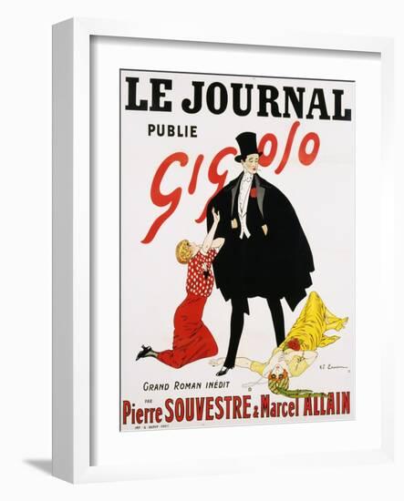 Le Journal Publie Gigolo Poster-null-Framed Giclee Print