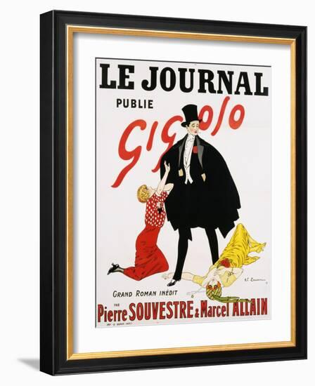 Le Journal Publie Gigolo Poster-null-Framed Giclee Print