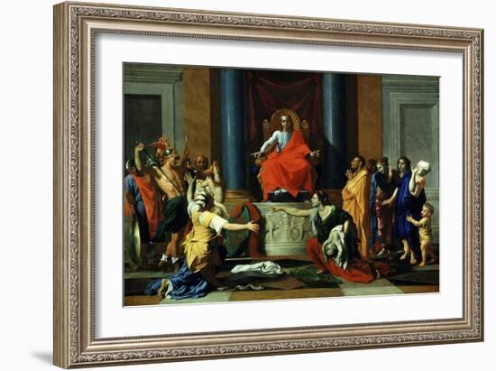 Le Jugement De Salomon (The Judgement of Solomon)-Nicolas Poussin-Framed Giclee Print