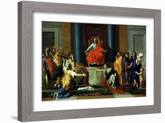 Le Jugement De Salomon (The Judgement of Solomon)-Nicolas Poussin-Framed Giclee Print