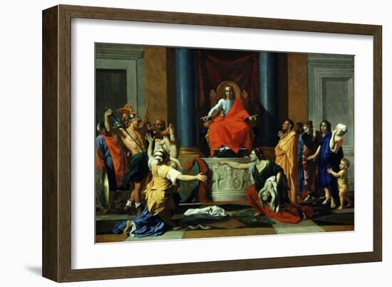 Le Jugement De Salomon (The Judgement of Solomon)-Nicolas Poussin-Framed Giclee Print