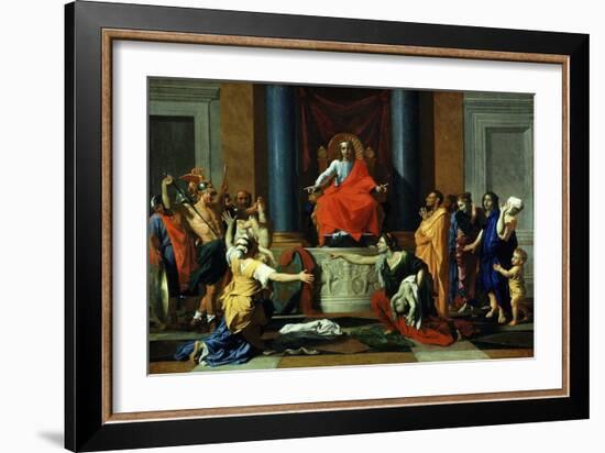 Le Jugement De Salomon (The Judgement of Solomon)-Nicolas Poussin-Framed Giclee Print