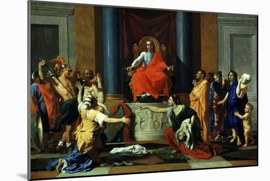 Le Jugement De Salomon (The Judgement of Solomon)-Nicolas Poussin-Mounted Giclee Print