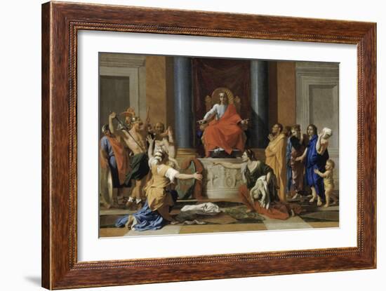 Le jugement de Salomon-Nicolas Poussin-Framed Giclee Print