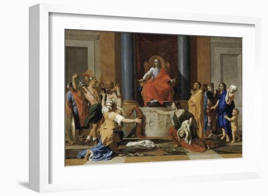 Le jugement de Salomon-Nicolas Poussin-Framed Giclee Print