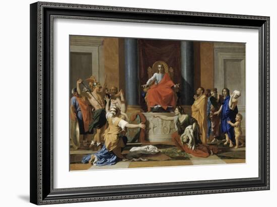 Le jugement de Salomon-Nicolas Poussin-Framed Giclee Print