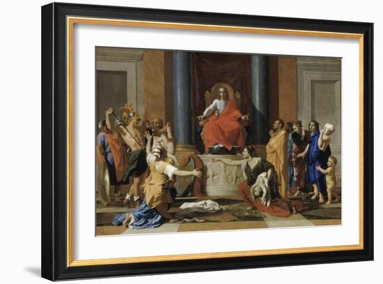 Le jugement de Salomon-Nicolas Poussin-Framed Giclee Print