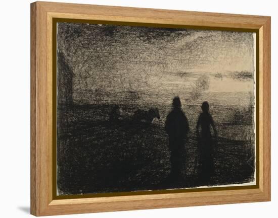 Le Labourage-Georges Seurat-Framed Premier Image Canvas