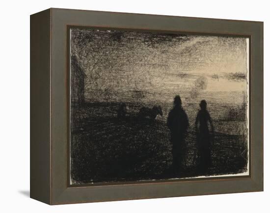Le Labourage-Georges Seurat-Framed Premier Image Canvas