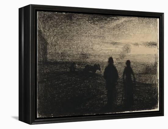 Le Labourage-Georges Seurat-Framed Premier Image Canvas