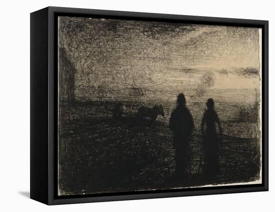 Le Labourage-Georges Seurat-Framed Premier Image Canvas