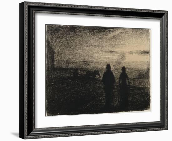 Le Labourage-Georges Seurat-Framed Giclee Print