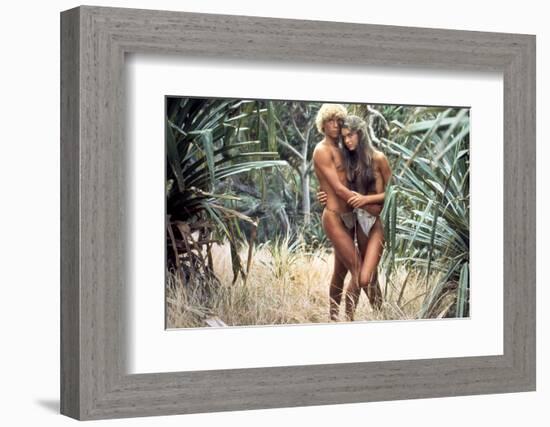 Le Lagon Bleu THE BLUE LAGOON by RandalKleiser with Christopher Atkins, Brooke Shields, 1980 (photo-null-Framed Photo