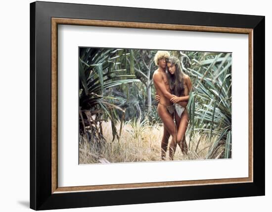 Le Lagon Bleu THE BLUE LAGOON by RandalKleiser with Christopher Atkins, Brooke Shields, 1980 (photo-null-Framed Photo