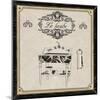 Le Lavabo - Black and Cream-Piper Ballantyne-Mounted Art Print