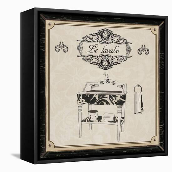 Le Lavabo - Black and Cream-Piper Ballantyne-Framed Stretched Canvas