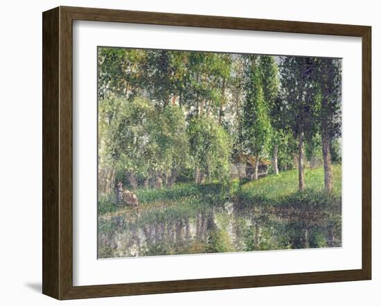 Le lavoir de Bazincourt-Camille Pissarro-Framed Giclee Print