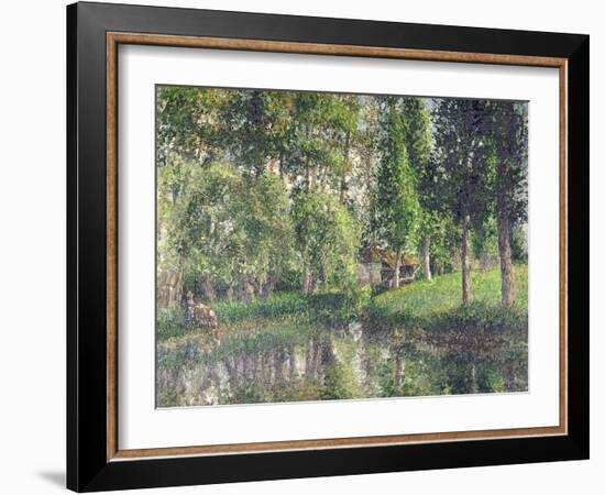 Le lavoir de Bazincourt-Camille Pissarro-Framed Giclee Print