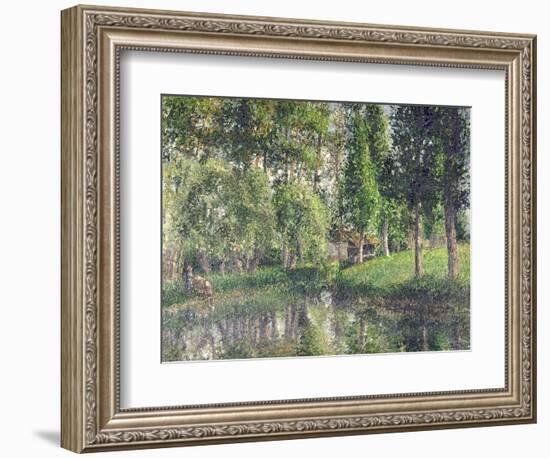 Le lavoir de Bazincourt-Camille Pissarro-Framed Giclee Print