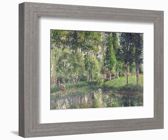 Le lavoir de Bazincourt-Camille Pissarro-Framed Giclee Print