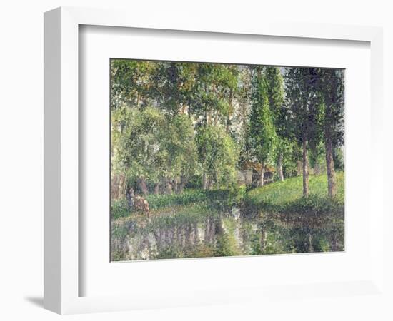 Le lavoir de Bazincourt-Camille Pissarro-Framed Giclee Print