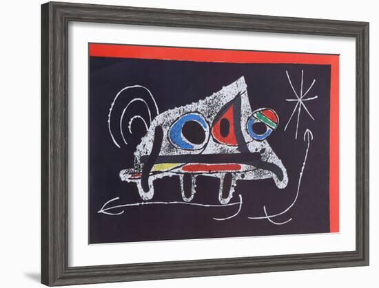 Le Lezard aux Plumes from Indelible Miro-Joan Miro-Framed Art Print